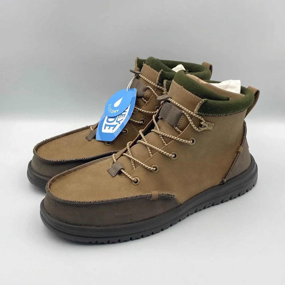 Hey Dude Bradley Classic Tumbled Nut Brown Chukka Boots Men's Size 12 44327-2AH